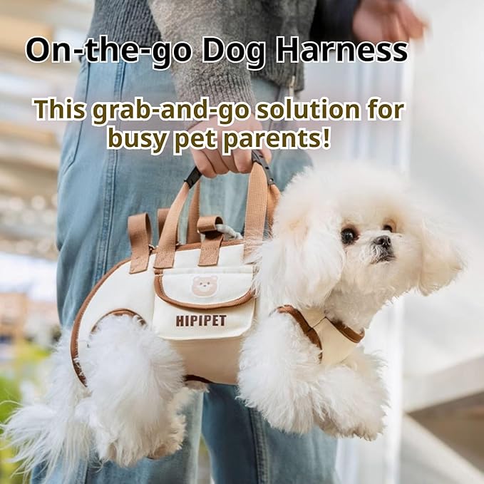 6-in-1 Hands Free Pet Carrier Backpack for Dogs & Cats - Convertible Shoulder Sling, Leash & Lift Harness, Portable Breathable Design Small Dog Carrier Slings for Puppies, Yorkie (4-8 lbs)