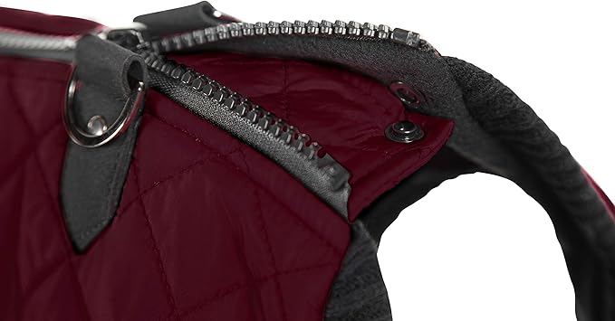 Gooby Fashion Vest Dog Jacket - Purple, Large - Warm Zip Up Dog Bomber Vest with Dual D Ring Leash Water Resistant for Small to Medium Dogs