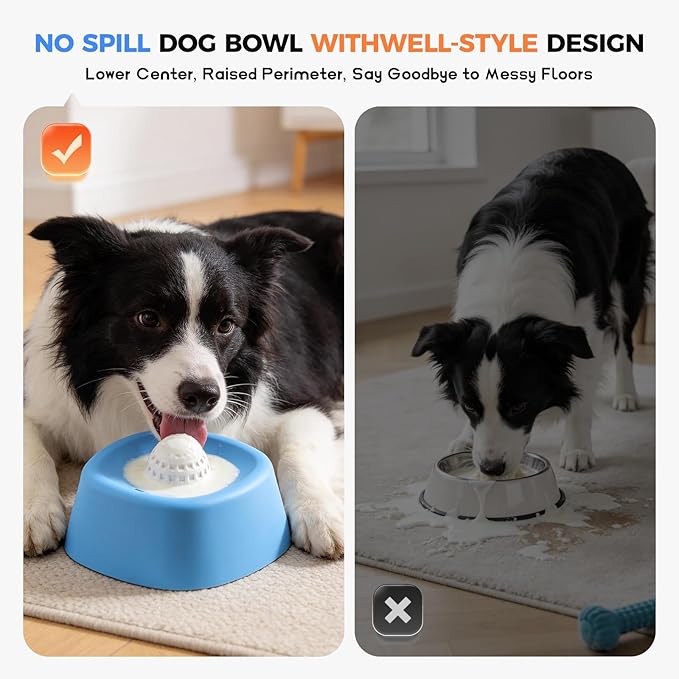 Slow Feeder Dog Bowls for Liquid Tread,Dog Lick Bowl for Bone Broth、Yogurt、and Wet Dog Food，Dog Licking Toy for Large, Medium, and Small Dogs.