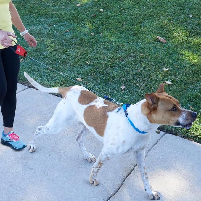 Nite Ize RadDog Retractable Pocket Leash - Durable & Comfortable - Compact Retractable Leash for Dog Walking - Portable & Sturdy for Everyday Use - Red, Small