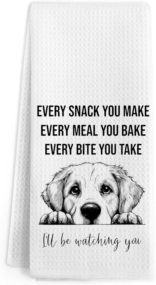 Golden Retriever Gifts Dog Kitchen Towels, Funny Golden Retriever Hand Towels, Dogs Owner Gift Hand Dish Tea Towel for Kitchen Bathroom Decor, Dogs Gifts for Women Men Dog Lovers, 16x24 Inch