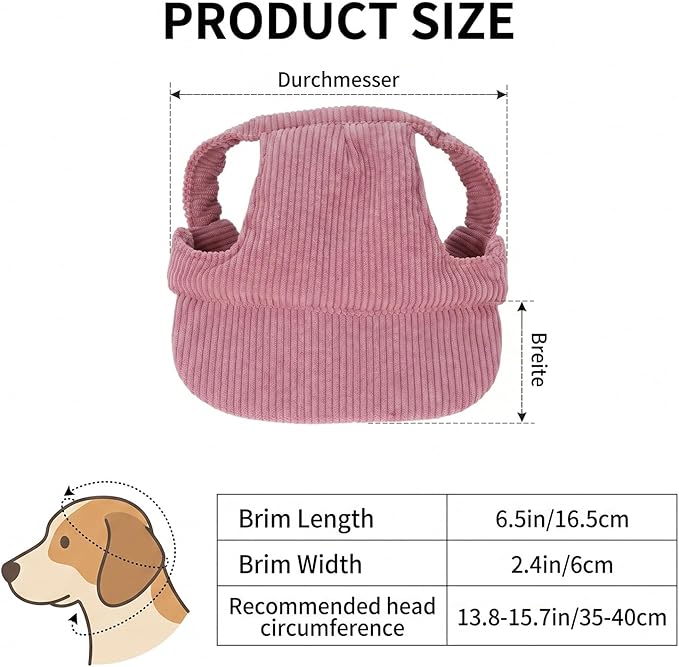 Small Dog Sun Hat with Ear Holes Adjustable Pet Visor Hat and Cute Sunglasses for Dogs Summer Outdoor Sun Protection