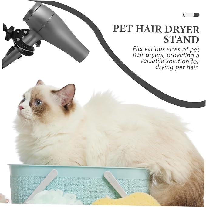 Pet Hair Dryer Stand Stable Base Hose Tube Holder for Grooming Table Convenient Blow Dryer Holder for Dogs and Cats Easy to Install and Transport