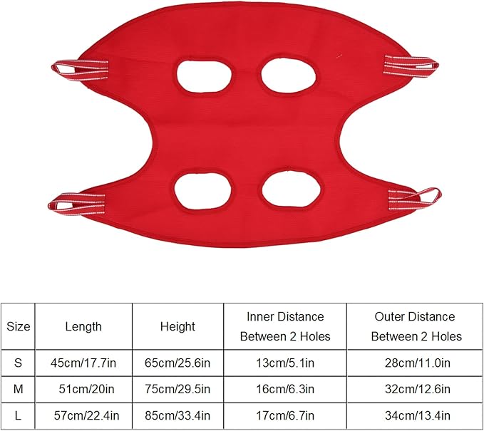 Dog Grooming Hammock, Dog Grooming Harness Breathable Dog Sling For Grooming Dog Hammock For Nail Trim Dog Hammock Restraint Bag with Nail Clipper Comb For Puppy Cat (S)