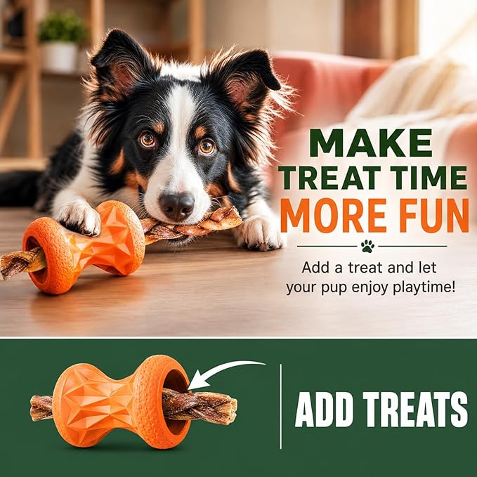 Dog Toys for Large Dogs – Durable Rubber Chew Toy for Aggressive Chewers,Interactive Treat Dispensing Puzzle Ball,Enrichment Dog Toy for Mental Stimulation,Slow Feeder & Boredom Relief, Gift