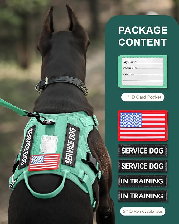 FAYOGOO Tactical Dog Harness for Medium Breed - Mesh Breathable Dog Harness Escape Proof with Handle - No Pull Military Service Dog Vest with Removable Patches for Walking,Training,Hiking