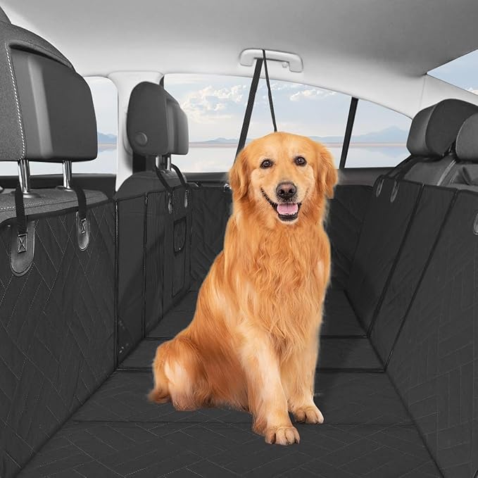 MIROZO Back Seat Extender for Dogs,Dog Car Seat Cover for Pets,600D Heavy Duty Seat Cover for Dogs, 100% Waterproof Dog Seat Covers for Cars, Durable Car Seat Protector for Pet Sedan SUV Trucks