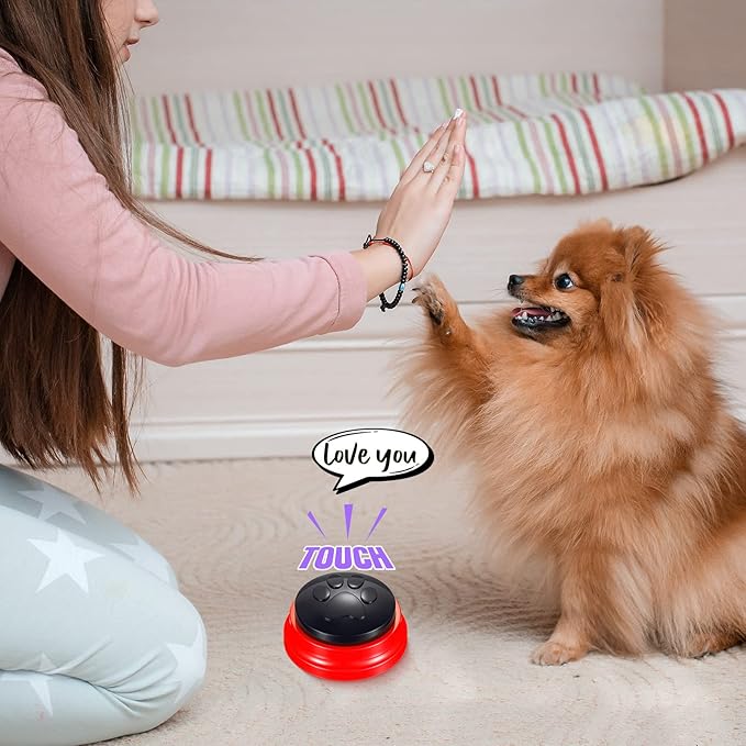 8 Pack Voice Recording Button, Recordable Dog Buttons for Communication Dog Talking Buttons Pet Training Buzzers for Dogs Cats, 30 Second Record and Playback, Christmas Funny Gift for Friend, 8 Colors