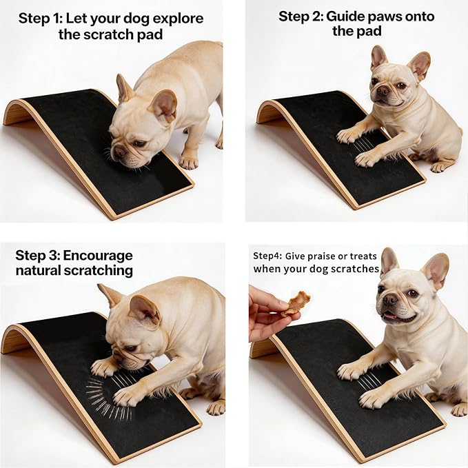 Dog Scratch Board with Mini Dog Nail File Board, Curved Dog Nail Scratch Board Set for Easy Dog Nail Trimming, Alternative to Dog Nail Clippers and Dog Nail Grinders