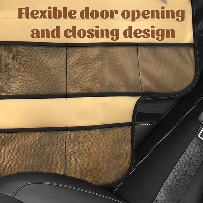 Wokyo 2 Pack Dog Car Door Protector, Anti-Scratch Waterproof Car Door Cover 25.98" x 22.04" Beige 2-Layer Design Durable Pet Vehicle Doors Guard for Cars, Trucks, SUVs