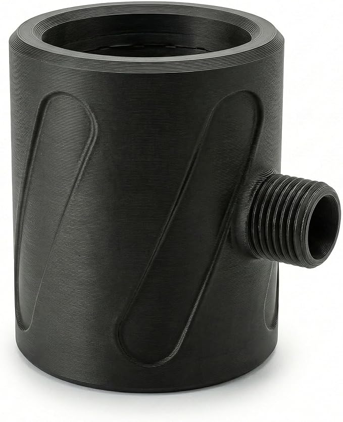 "Lil' Bro" 360 Handheld Detailer - The Ultimate Undercarriage Power Washer for Men & Pets - 360° Inward Vortex Hygiene Wand - Fits Standard Shower Hoses (Black, Small)
