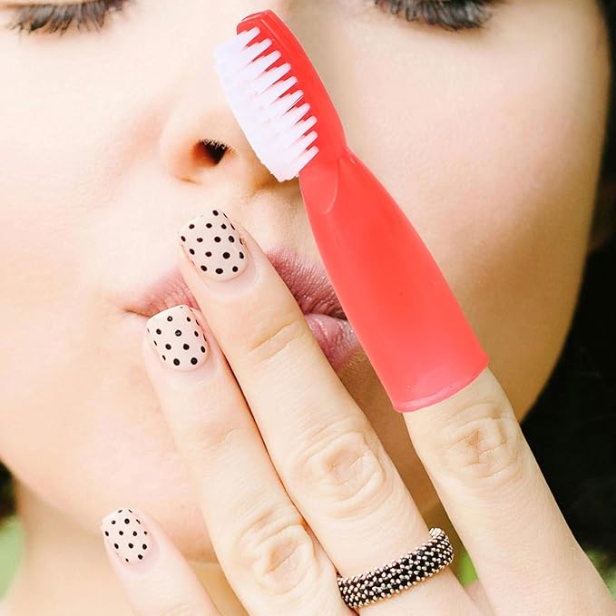 Veemoon 20pcs Finger Toothbrush Gloves Toothbrush Prison Teethbrush with Finger Sleeve Portable Mini Fingerbrush for Pet Dog Cat Teeth Clean