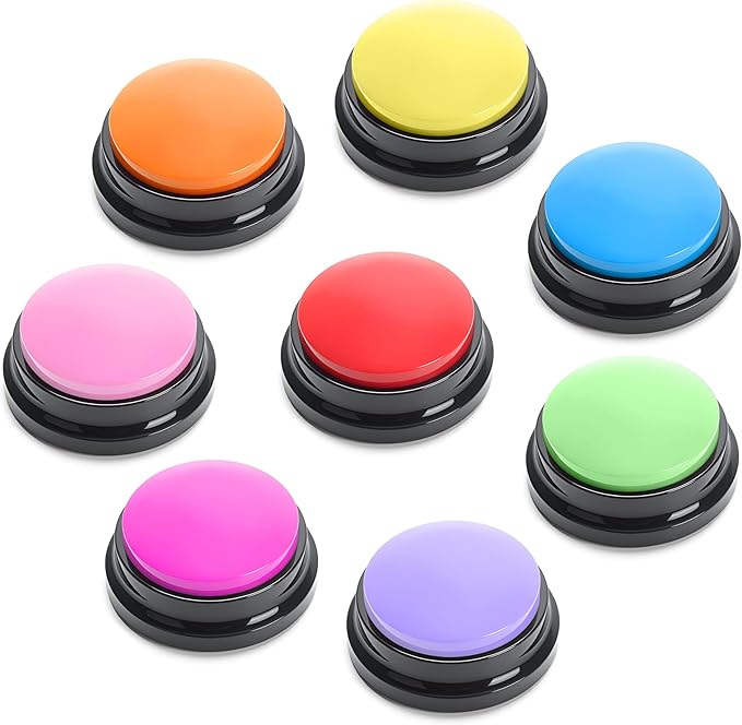 Dog Buttons for Communication, 8Pcs Colorful Talking Buttons for Dogs or Pets, Button for Dogs to Communicate, Pet Training