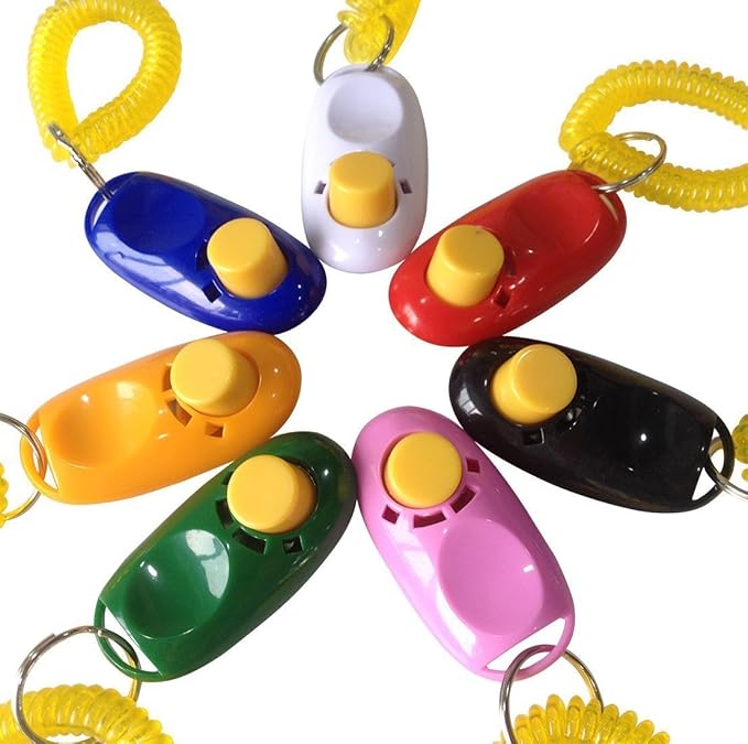 PENTA ANGEL Pet Training Clicker Button Clicker with Wrist Strap, Train Dog, Cat, Horse, Pets for Clicker Training (3 Pack)