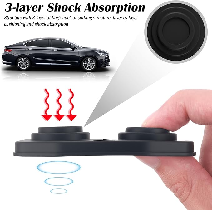4PCS Universal Silicone Car Door Latch Covers,New Silicone Door Latch Protective Cover with 3 Layers of Shock Absorption for Protection & Noise Reduction,Soft Car Doors Strike Protector