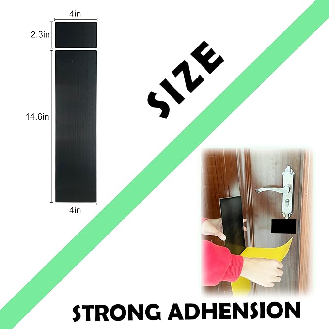 Door Protector from Dog Scratching - Stainless Steel and Anti Scratch Protector for Door, 2 Sizes Stick Pet Scratch Plate, Self-Adhesive Door Scratch Protector Door Frame Protector cat Scratching