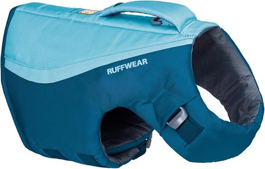 Ruffwear, Float Coat Dog Life Jacket, Premium Buoyancy Swim Vest with Lift Handle, Secure Fit & Reflective Trim, Adjustable Flotation for Swimming, Boating, & Outdoor Adventures, Deep Blue, X-Large