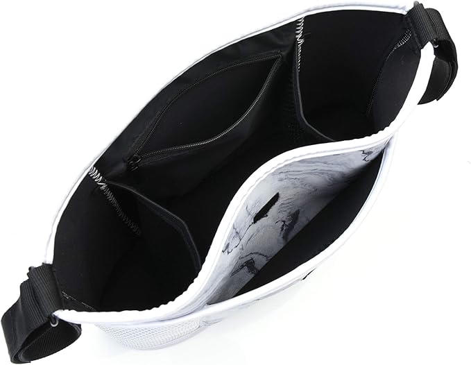 CM Stroller Organizer Diaper Bag Stroller Accessories Pack with Drink Holders and Zipped Pockets for Baby Stroller, Car, Shopping Cart. Fits All Major Strollers. (Marble White)