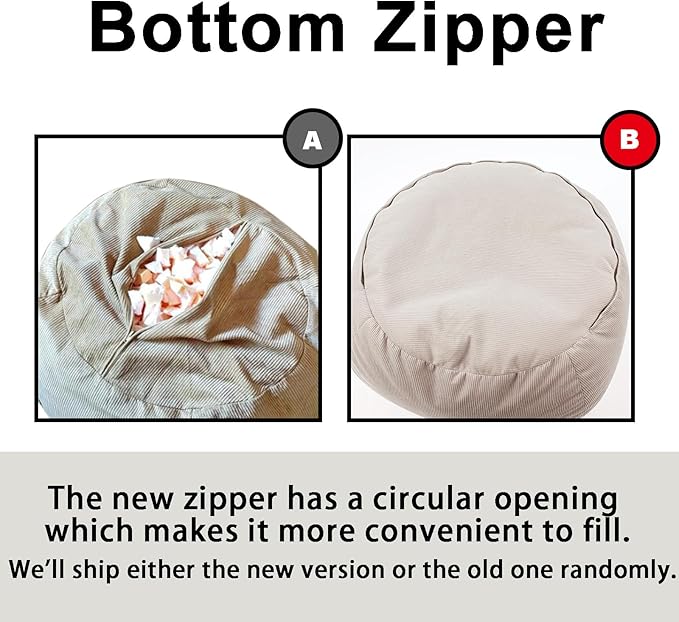 LPMOERA Stuffed Animal Storage Bean Bag Chair Cover (No Filler) For Kids and Adults.Pets Dogs/Cats Lazy Beds.Soft Premium Corduroy Stuffable Bean Bag For Organizing Children Plush Toys or Memory Foam