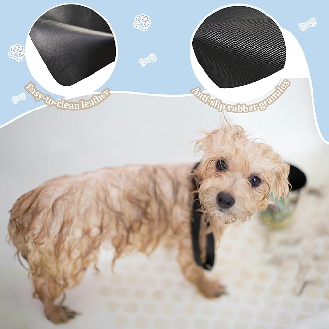 Grooming Table Mat, 24 X 36inch Non-Slip Rubber Dog Grooming Mat for Table, Portable Soft Pet Grooming Table Mat for Home Pet Grooming Waterproof Easy Clean
