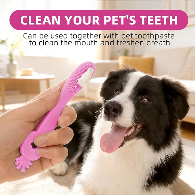 Pink Pineapple-Shaped Dog Finger Toothbrush Soft TPR Anti-Slip Dog Finger Toothbrush Cover Fun Cat Fingerbrush Tooth Cleaning Tool Pet Dental Care Toothbrush for Dogs and Cats 5.98in/15.2cm