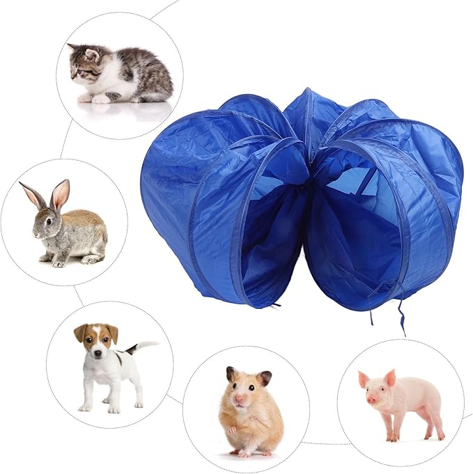 Dog Agility Tunnel, 19.7x118.1inch Foldable Dog Training Tunnel, Pet Agility with Carry Bag for Dogs Cats Outdoor Play