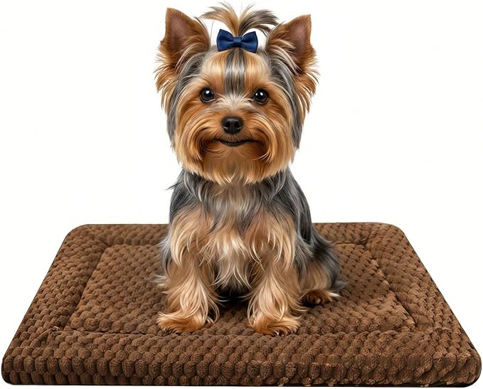 Dog Bed Mat - Durable & Cute Crate Dog Beds for Small Dogs & Cats, Comfortable Kennel Pad for Home, Crate & Travel
