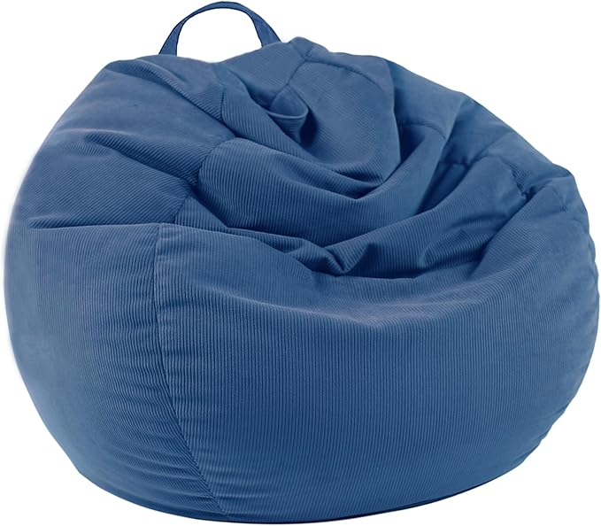 LPMOERA Stuffed Animal Storage Bean Bag Chair Cover (No Filler) For Kids and Adults.Pets Dogs/Cats Lazy Beds.Soft Premium Corduroy Stuffable Bean Bag For Organizing Children Plush Toys or Memory Foam