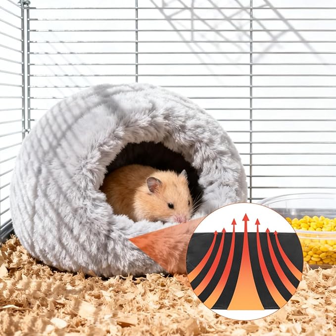 USB Heating Pad for Small Pets Reptile Heat Mat with Temp 5.5 Inch Thermal Insulation Mat for Hamsters Squirrels Rabbits Birds, Adjustable Terrarium Warm Cushion