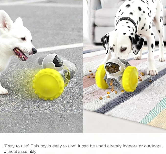 Interactive Dog Toys for Small, Medium, Large Dogs - Dog Enrichment Toys, Treat Dispenser for Slow Feeder, Mental Stimulation Toys to Keep Them Busy (Yellow)