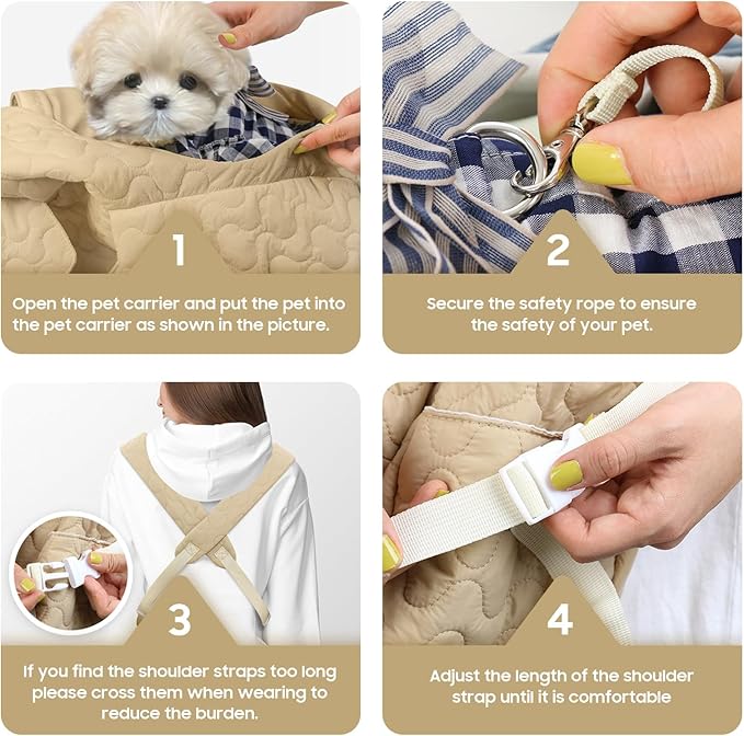 JourCraf Pet Carrier Backpack, Adjustable Pet Front Cat Dog Carrier Backpack Travel Bag for Small Medium Dogs Cats and Rabbits, Safety Strap with Removable Bottom Plate for Camping Hiking Traveling