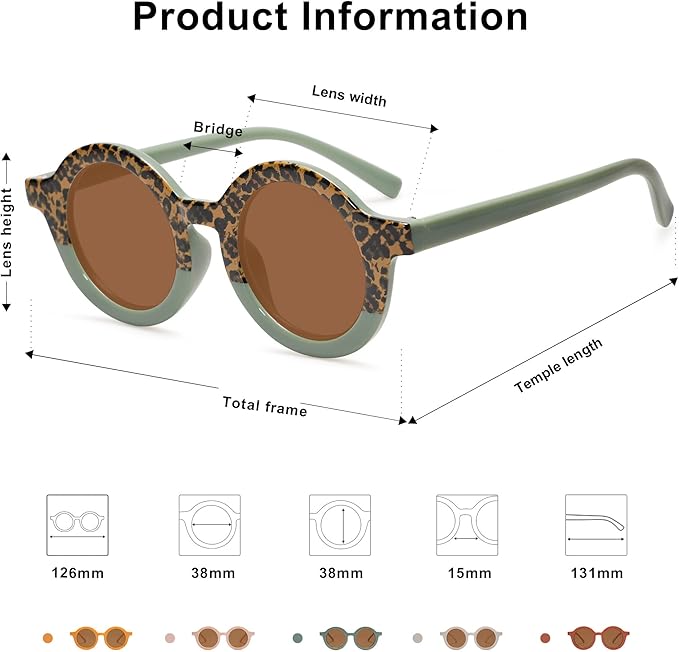 SOJOS Cute Round Polarized Sunglasses for Kids Girls Boys UV400 Protection De Sol Gafas Beach Holiday