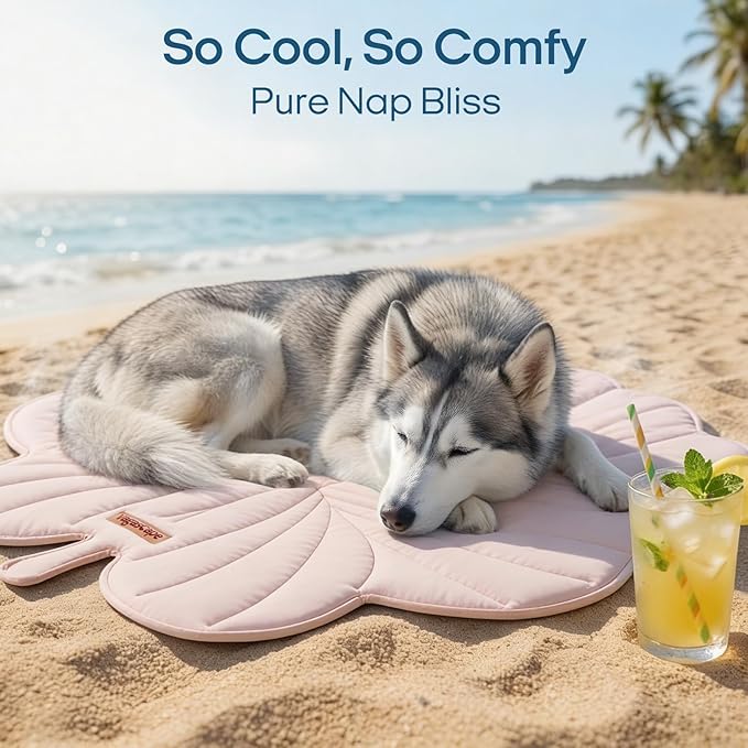 Vagascape Dog Cooling Mat, Washable Pet Cooling Mat, 47" x 45" Thick & Durable Large Cooling Mat for Dogs, Portable Foldable Premium Cooling Pad for Indoor, Outdoor, Travel, Camping, Patio and Beach