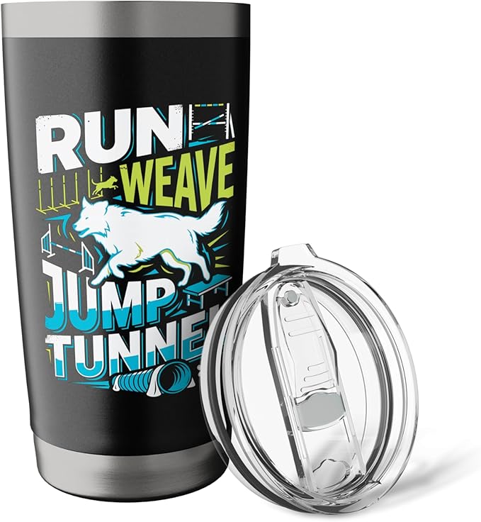 Run Weave Jump Tunnel Dog Agility Stainless Steel Insulated Tumbler