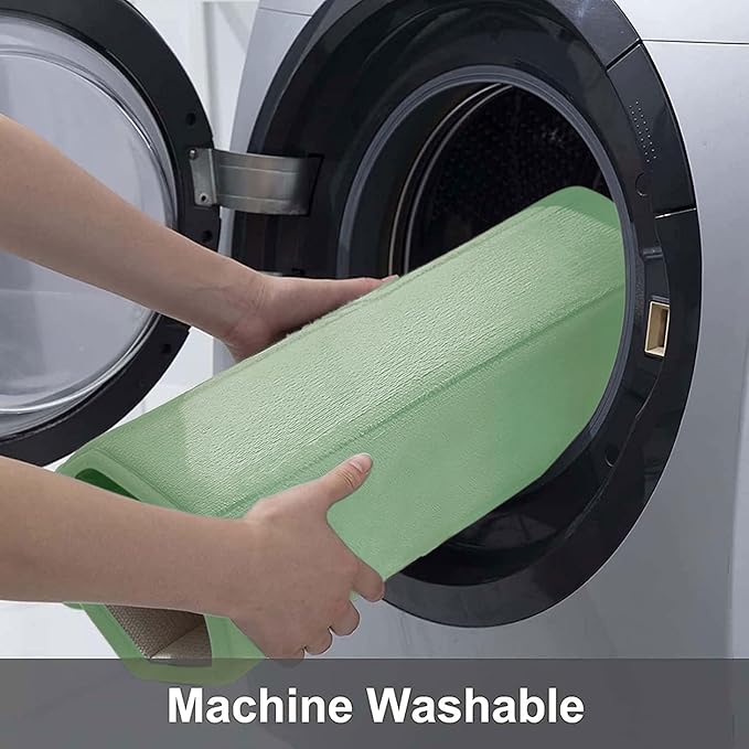 Buganda Memory Foam Bath Mat, 70" x 34", Ultra Soft and Non-Slip Bathroom Rugs, Water Absorbent and Machine Washable Bath Rug Runner for Bathroom, Shower, and Tub, Sage Green