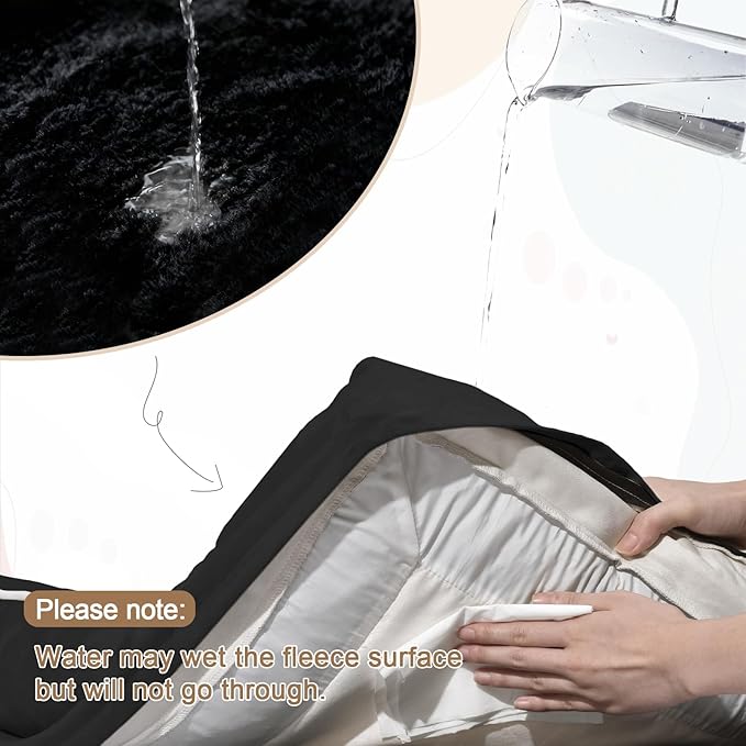 XLarge Waterproof Dog Bed for Extra Large Dogs, XL Dog Bed with Removable Washable Cover, 4-Sides Removable Bolster Pet Sofa with Non-Slip Bottom, Black