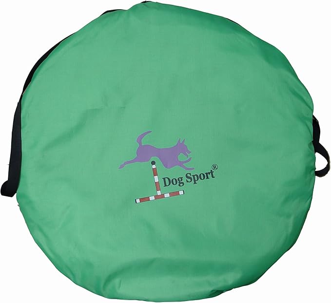 18' Dog Agility Tunnel with Stakes, Multiple Colors Available (Kelly Green)