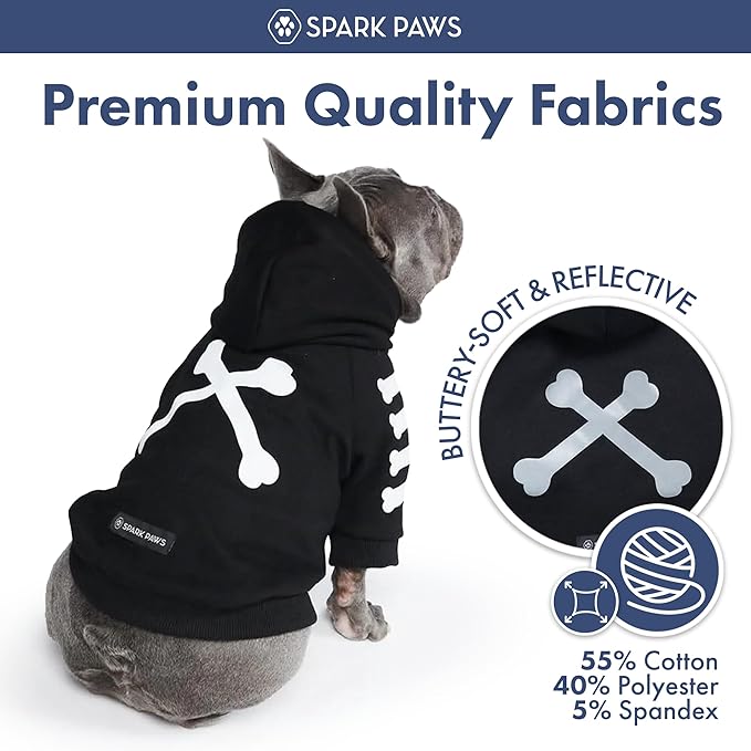 Spark Paws Dog Hoodie – Premium Dog Sweater for Small, Medium, and Large Dogs | Warm Outfits for French Bulldogs, Pitbull, Puppy, Winter Jacket Alternative - Woof - XL