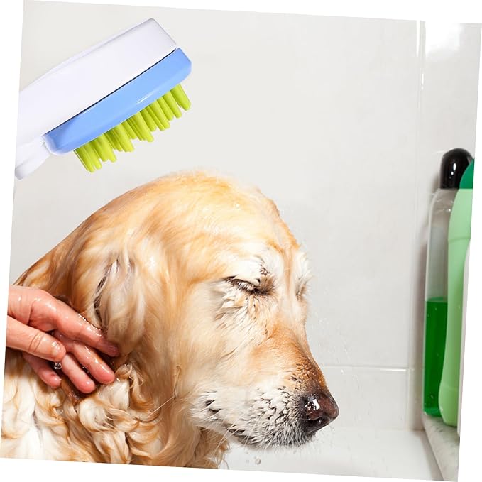 VICASKY Dog Shower Combing Sprayer with Hose Powerful Full Coverage Pet Shower Rinse Brush for Puppies Durable Abs Material Pet Bathing Tool Easy Water Saving Grooming Accessory