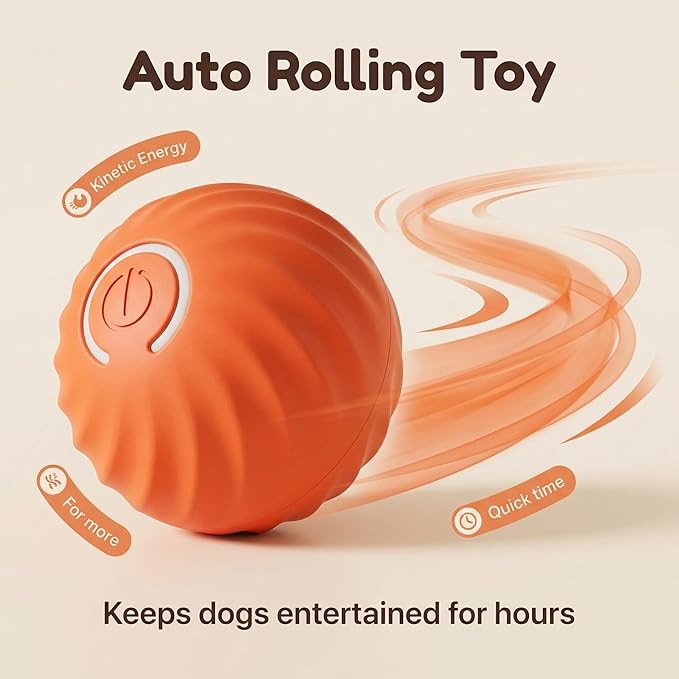 Winb Interactive LED Dog Ball Shell（2 inch）- Only Shell- Small Dogs Ball Play and Wicked Fun, Orange