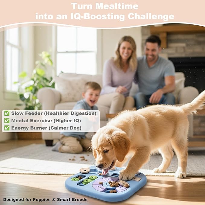 Dog Puzzle Toys for Small & Medium Dogs, Treat Puzzle Feeder Toys for Dog Mental Stimulation, Interactive Cognitive Dog Toys，Advanced Levels Treat Feeder Dispensers for IQ Training to Keep Them Busy