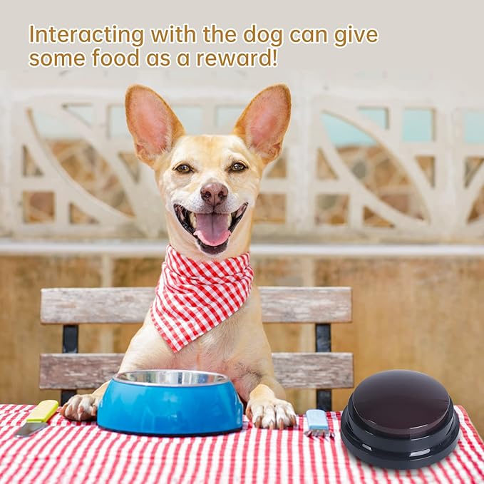 Voice Recording Button, 30 Second Record Button for Dog Pet Interactivity, Gift for Friend, Family,10 Color Have Coffee and White