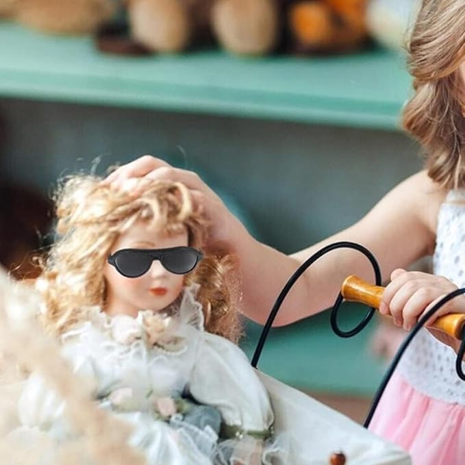 20 Pairs Doll Glasses Plastic Doll Sunglasses with 10 Styles Classic Retro Tiny Sunglasses Eyewear Mini Sunglasses for Crafts Dolls Pets Costume Cosplay Photo Props.