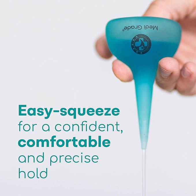Medi Grade Ear Bulb Syringe 75ml (2.54 fl oz) – Quad Stream Ear Syringe for Ear Irrigation - Gentle Earwax Removal Tool – Bulb Syringe Ear Wax - with Travel Friendly Ear Cleaning Kit