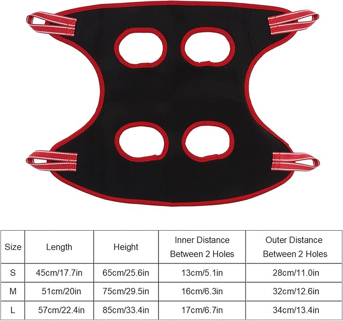 Dog Grooming Hammock, Dog Grooming Harness Breathable Dog Sling For Grooming Dog Hammock For Nail Trim Dog Hammock Restraint Bag with Nail Clipper Comb For Puppy Cat (M)