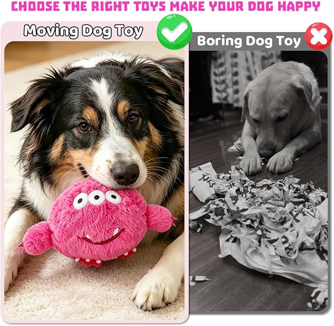 Interactive Dog Toys Rechargeable Moving Dog Puppy Toys to Keep Them Busy (Monster)