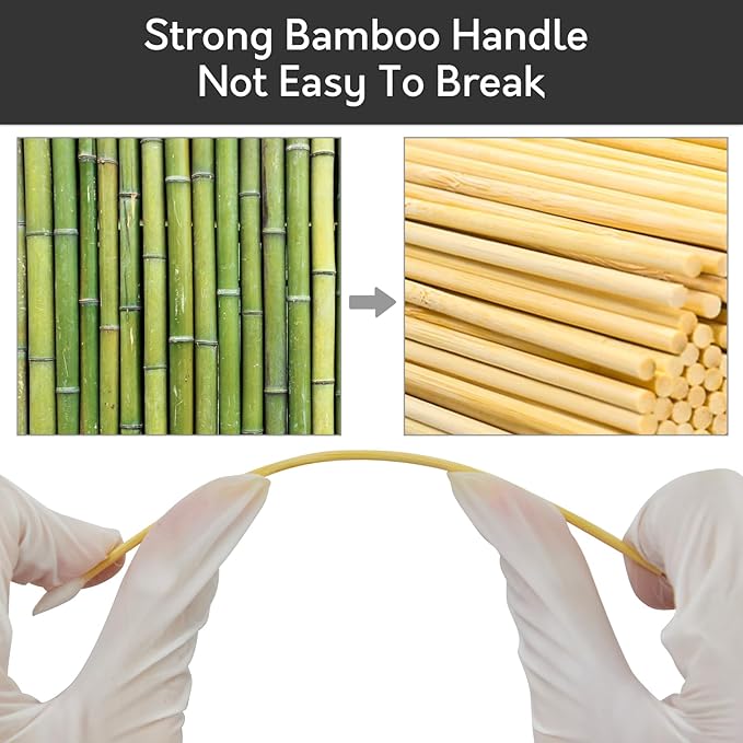 1000PCS 6" Pointed Cotton Swabs - Long Swab with Bamboo Sticks - Lint Free, Highly Absorbent Precision Cotton Tip for Tight Space Cleaning