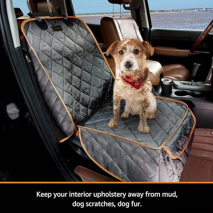 Front Seat Cover for Dogs Waterproof Car Seat Cover Protects Seats from Hair, Dirt, and Liquid Messes Scratch Proof Nonslip Bucket Seat Cover for Pet of Cars,Trucks and SUVs