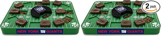 Pets First NFL New York Giants Puzzle Toy - Interactive Dog Treat Puzzle (Pack of 2)