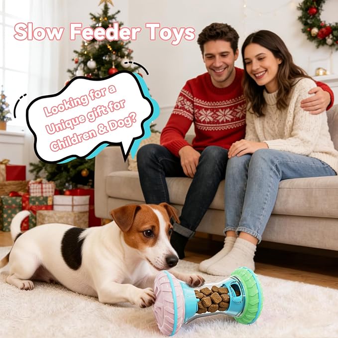 MateeyLife Interactive Dog Toys, Durable Dog Enrichment Toys to Keep Them Busy, Slow Feeder Treat Dispensing Dog Toys, Adjustable Dog Puzzle Toy, Reduce Boredom